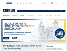 Tablet Screenshot of cadfem.ch